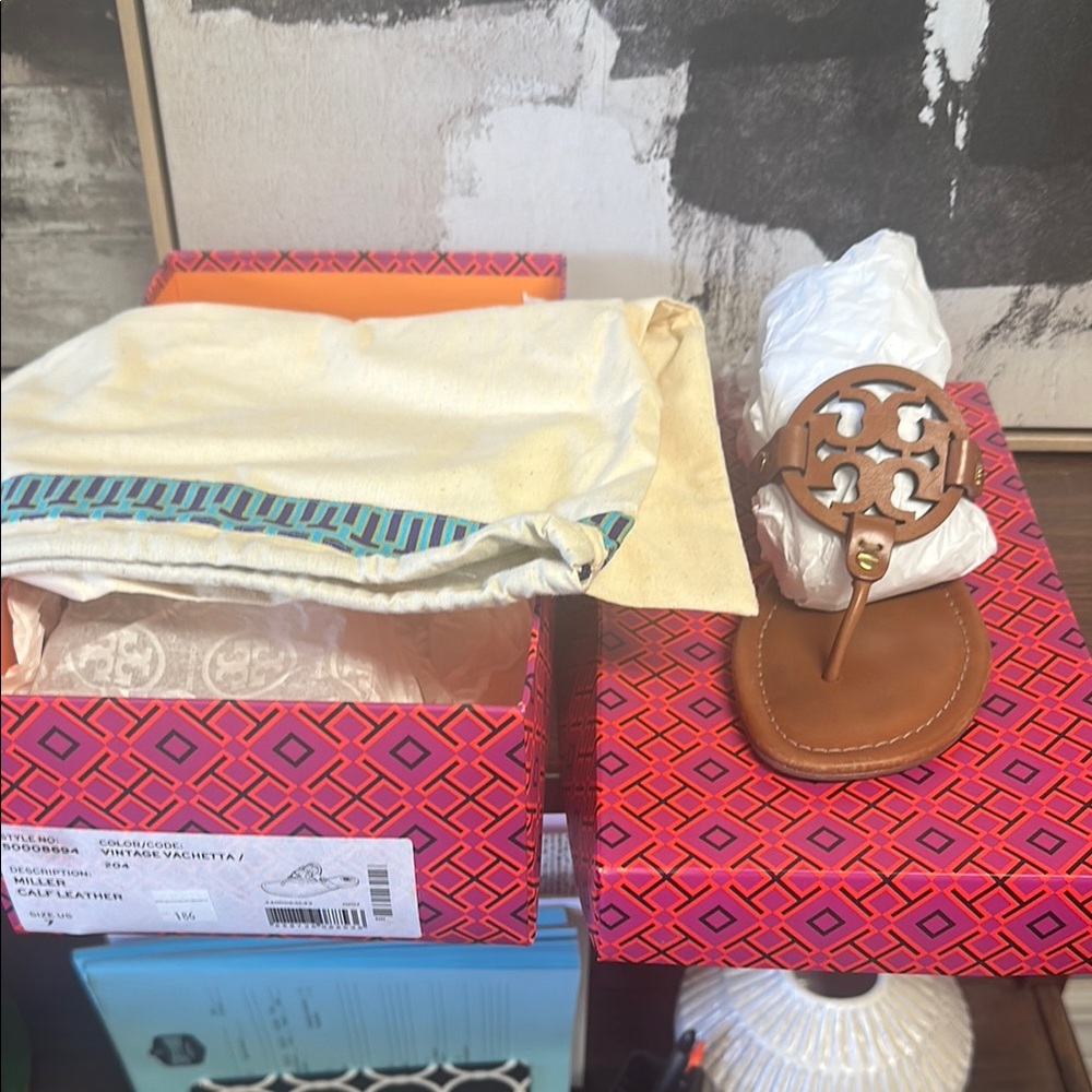 Tory Burch Tan Leather Sandals